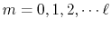 $ m = 0, 1, 2, \cdots \ell$