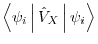 $\displaystyle \Braket{\psi_i \vert \hat V_X \vert \psi_i}$