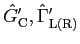 $ {\hat G}'_{\rm C}, {\hat \Gamma}'_{\rm L(R)}$